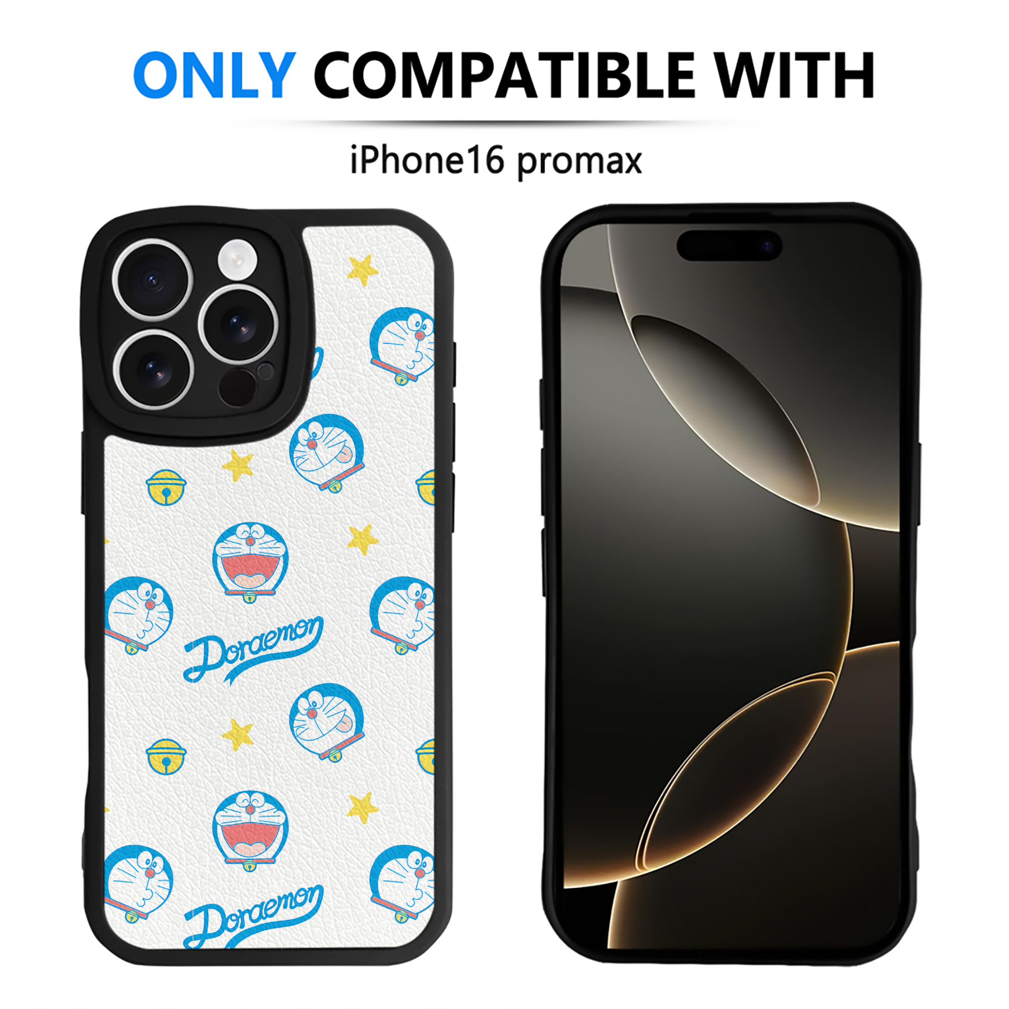 （画像用） ドラえもん Doraemon 【iPhone 16シリーズ対応】シリコンスマホケース（レザー調） 材質：シリコン